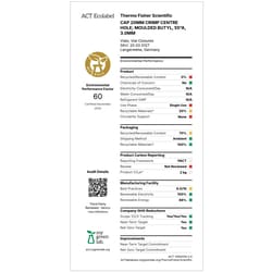 Fisherbrand 20 mm-Bördelverschluss, silberfarben, Aluminiumverschluss, 10 mm-Mittelloch, zusammengesetztes Septum Dunkelgrau | Buy Online | Fisher Scientific